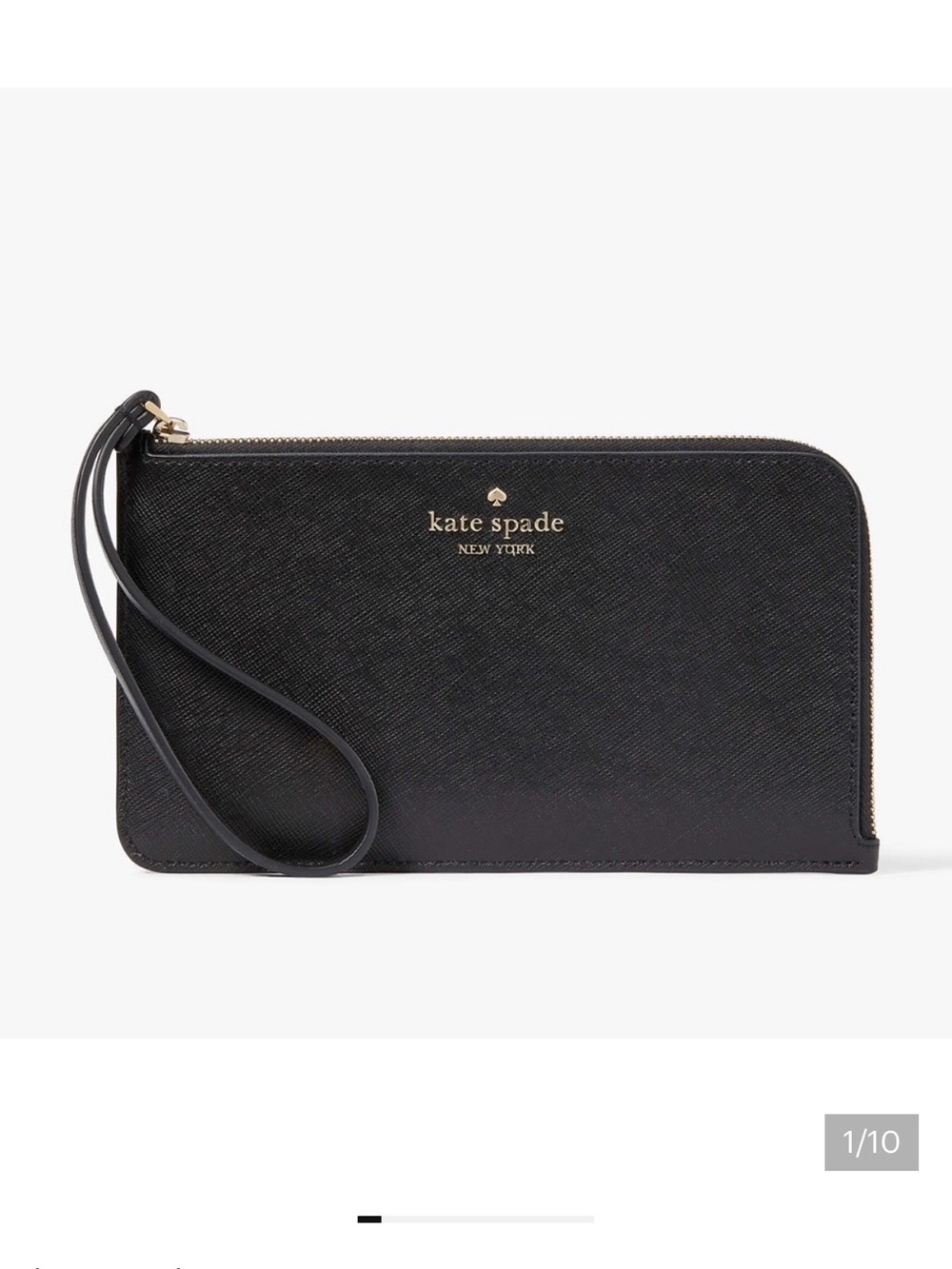 Kate Spade NWT Lucy Saffiano leather L Zip wristlet new with tags & factory wrap